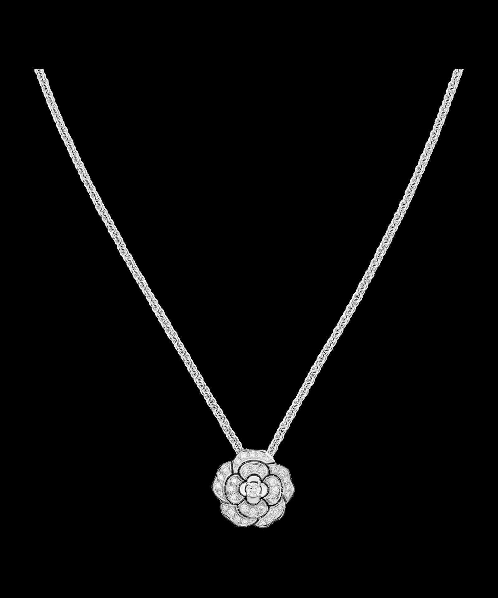 CHANEL Bouton de Camélia necklace official image 01